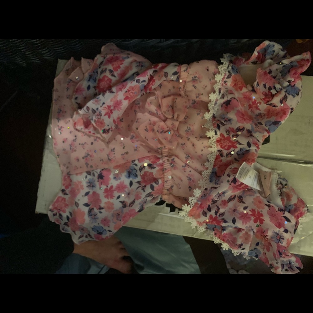 Toddler beautiful tank top and short outfit